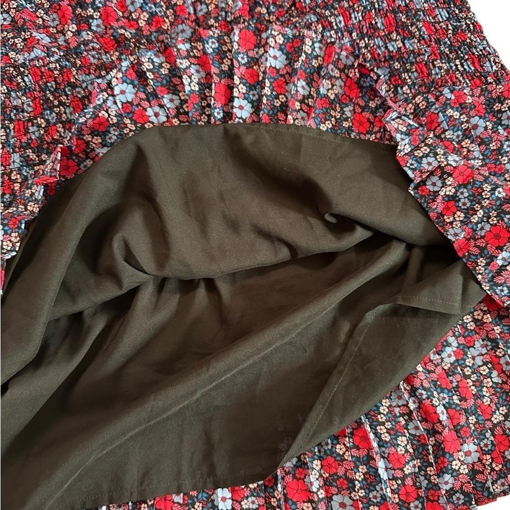 GAP Women Pleated Red Floral Dress M - Picture 9 of 17